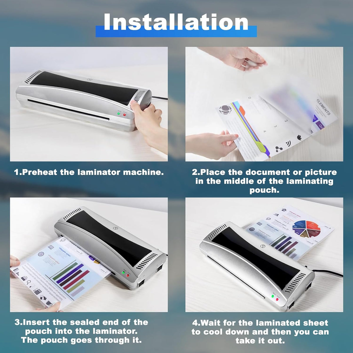 3000 Pack Laminating Sheets, 5Mil 9" x 11.5" Laminating Pouches,5Mil Clear Thermal Lamination Sheet Paper for Laminator, Holds 8.5 x 11 Inch Sheets