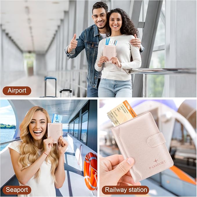 Passport Holder for Travel Essentials Wallet Cover Case Women Men Gift | Passport Holder for Travel Cruise Essentials, Passport Wallet Cover Case Women Men Travel Gifts