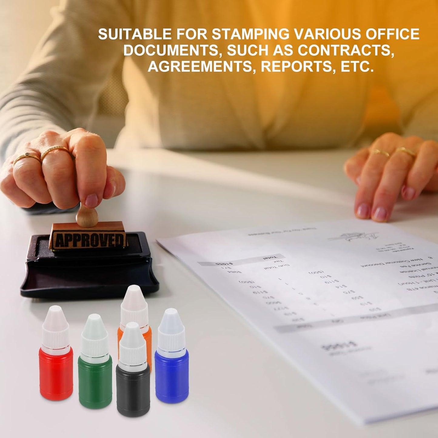 PATIKIL 0.33oz Refill Ink for Stamps and Ink Pads, 12Pcs 10ml Stamp Pad Ink Refill for Office Stamp Self Inking Stamp Date Stamp Scrapbooking, Brown