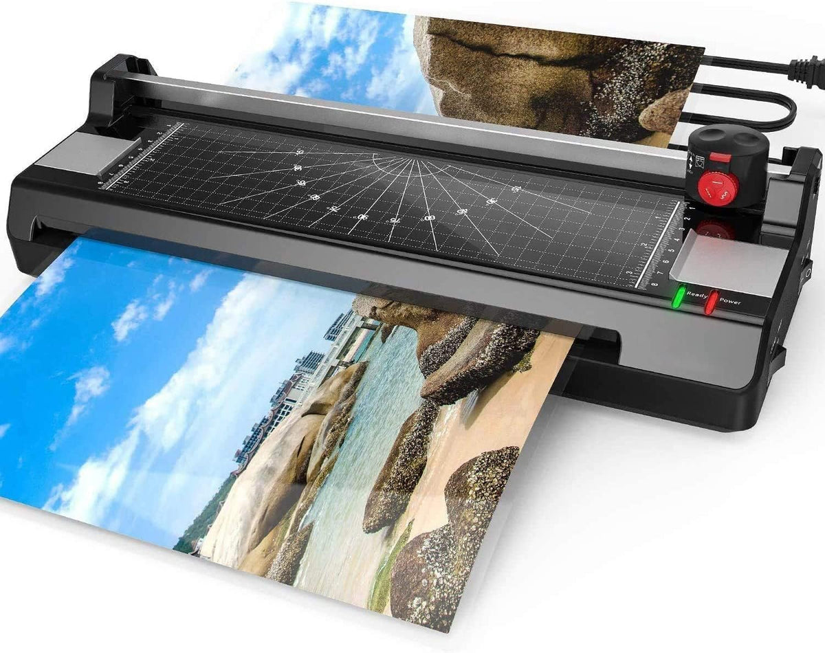 Laminator Machine for A3/A4/A6, Home Office School Teacher Use with 50 Pouches, Paper Trimmer and Corner Rounder