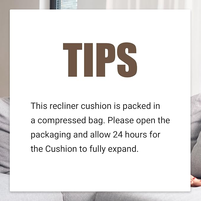 HOMBYS Recliner Seat Cushion with Lumbar Support Pillow and Adjustable Headrest, Medium Firm Foam Filling Chair Pad and Back Support, Non-Slip Design for Comfort and Pressure Reduce, Brown