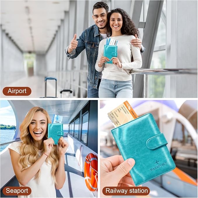 Passport Holder for Travel Essentials Wallet Cover Case Women Men Gift | Passport Holder for Travel Cruise Essentials, Passport Wallet Cover Case Women Men Travel Gifts