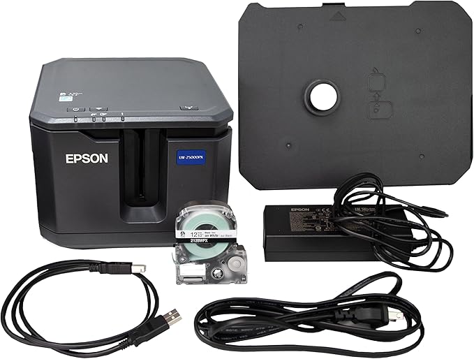 LABELWORKS Epson LW-Z5000PX Industrial Label Maker - Complete Printer Kit with Accessories, PX 147' Bulk Label Rolls, Desktop Printer