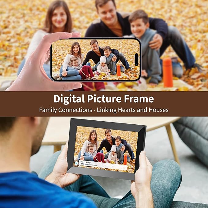 Digital Picture Frame,10.1 Inch 1280x800 IPS Touch Screen 16GB,Digital Photo Frame with Auto-Rotate,Supports SD Cards, Tuya app,Gifts for Your Loves