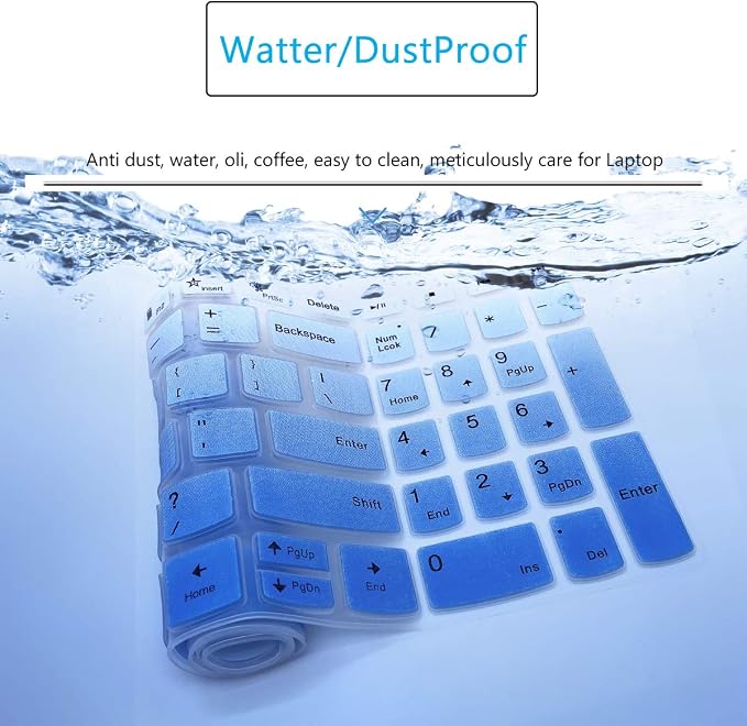 Keyboard Cover for Lenovo Yoga 7/Yoga 7i 15.6" 16", 2025-2022 IdeaPad 5/IdeaPad 3/IdeaPad 5i/IdeaPad 3i 15.6 17.3, Lenovo Flex 5 15.6, Yoga Slim 7 15, ideaPad Slim 7 15.6, ThinkBook 15/15p G2 G3 G4…
