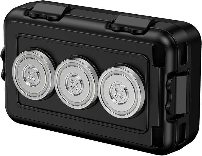 Magnetic Key Box,Magnet Key Holder Under car,Hide a Key Magnetic Holder,IPX7 Waterproof Key Hider Outdoor (Regular)