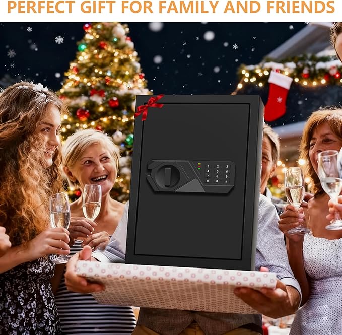 3.4 Cubic Feet Large Safes for Home Use Fire and Water proof, Digital Security Safe with Key and Combination, Home Safes Water and Fireproof for Firearm Medicine Money Valuables