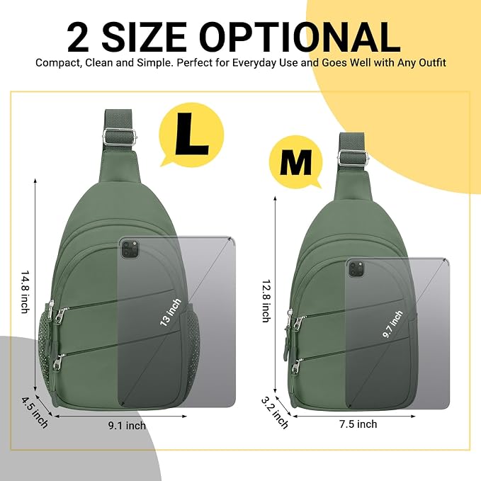 Tuwubi Crossbody Bags for Women, Sling Bag for Men | Small Hiking Backpack Shoulder Bag Lightweight for Outdoors Travel
