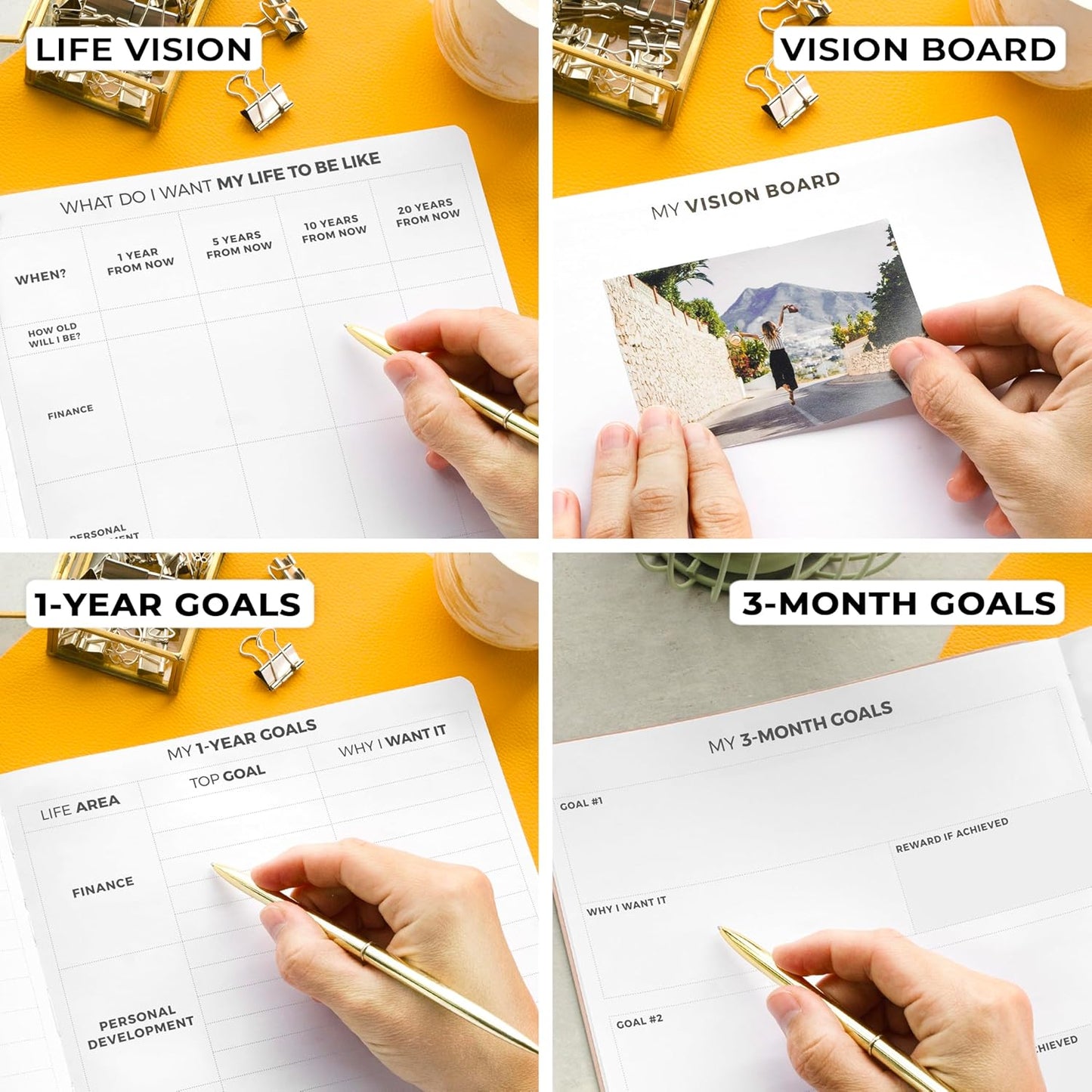Clever Fox Planner PRO Light – Weekly & Monthly Life Planner to Increase Productivity, Time Management and Hit Your Goals, 8.5x11″ (Rose Gold)