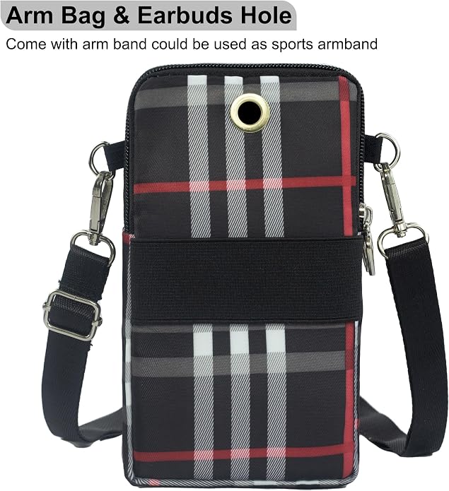 Small Crossbody Bag for Women - Mini Phone Purses with Crossbody Strap and Wallet - Nylon Arm Bag