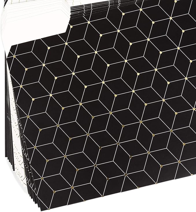 U Brands 3 Tab File Folders, Modern + Classic, 24 Count