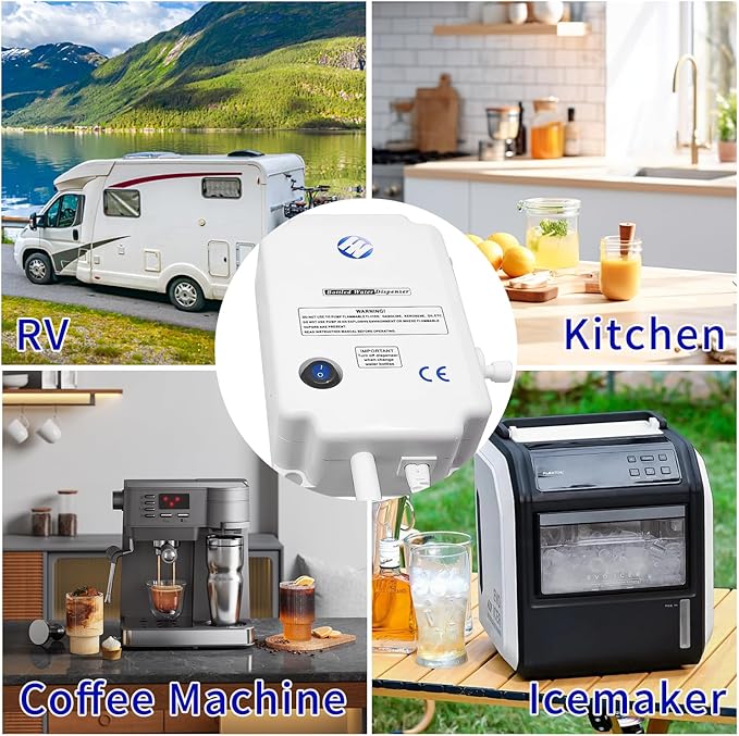 Bottled Water Dispenser Pump System for Home,2L Flow Drinking Water Pump Dispensing Single Inlet for 5 Gal,110V Electric Water Jug Bottle Pump for Coffee Ice Machines Refrigerator Faucet