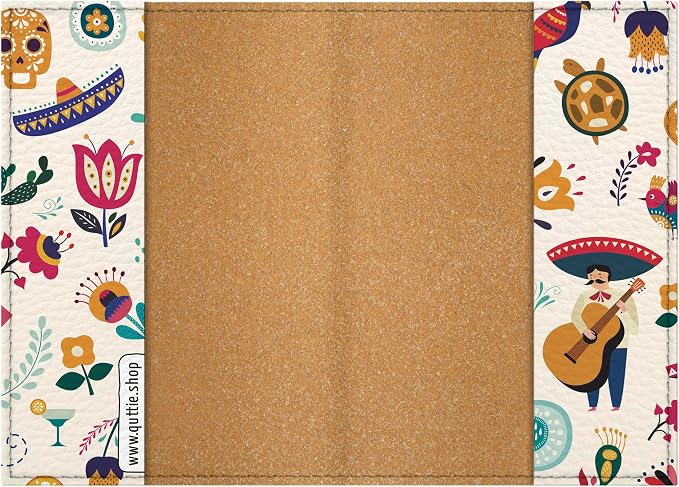 Passport Cover for Kids, Women and Men, Cute Travel Passport Holder (Mexico Pattern)