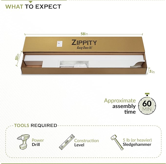 Zippity Outdoor Products ZP19013 Classica Mailbox Post, White
