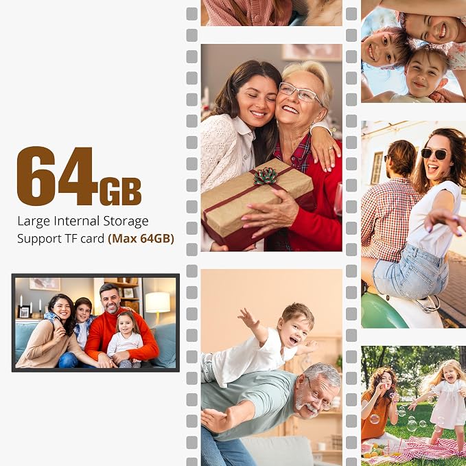 Dragon Touch Large Digital Picture Frame 32 inch Screen WiFi Digital Photo Frame Display, 64GB Storage, Auto-Rotate, Share Photos via App, Email, Cloud, Classic32οΌNot TouchscreenοΌ