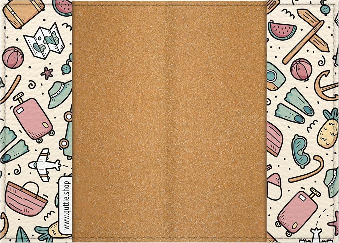Passport Cover for Kids, Women and Men, Cute Travel Passport Holder (Summer Pattern)