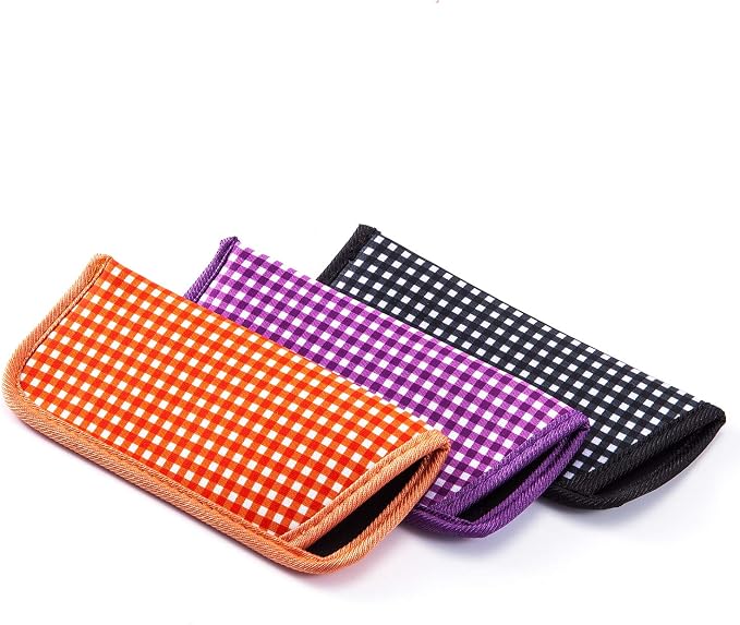 TRIUMPH VISION Reading Glasses Pouch Eyeglass Sleeve Soft Case Slim 3 Pack | Alternative to Bulky Case Lightweight,Neoprene Lined Padded Protect Optical lens Slip in, Cute Pattern Portable for Daily Use