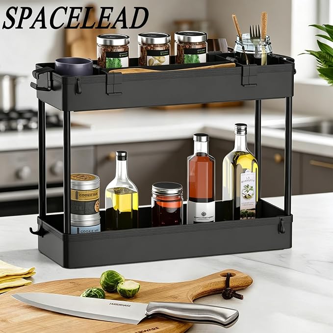 Slim Storage Cart 3 Tier,Bathroom Organizer Rolling Utility,Mobile Shelving Unit Slide Out for Office, Kitchen, Laundry Room & Narrow Places,Black