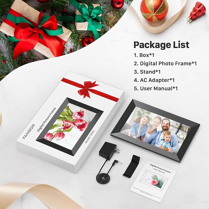 Uhale Digital Picture Frame WiFi 10.1 Inch, Electronic Photo Frames 1280 x 800 HD IPS Touch Screen, Auto Rotate, Slideshow, Share Photos/Videos from Phone Instantly