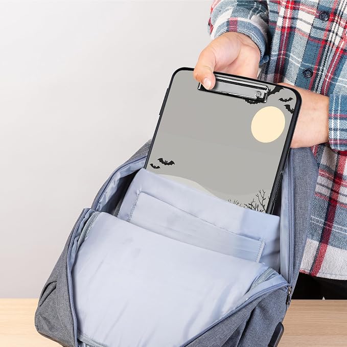 Clipboard with Storage,Storage Clipboard with Pen Holder,Heavy Duty Plastic Storage Clipboard with Low Profile Clip,Teacher Must Haves,Clipboard Folder,Office Supplies,Cute Dog -1365