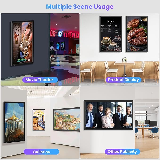 64GB 32" Large Digital Picture Frame, Uhale WiFi Electronic Photo Frames with 1920 x 1080 FHD IPS Screen, Support Auto-Rotate Wall Mounted SD&USB Card, Share Photos/Videos from Phone Instantly