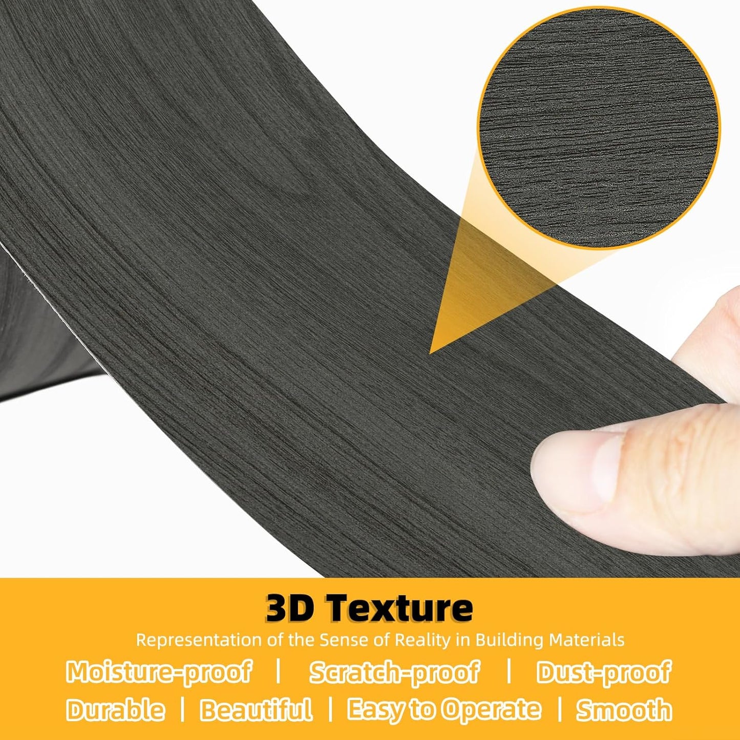GSCIT Club Dark Walnut Wallpaper, 15.7 inch X 25ft Self Adhesive Wood Grain Repair Tape Patch for Tables, Chairs, Baseboards, Doors, Windows, Floors, Handicraft DIY.