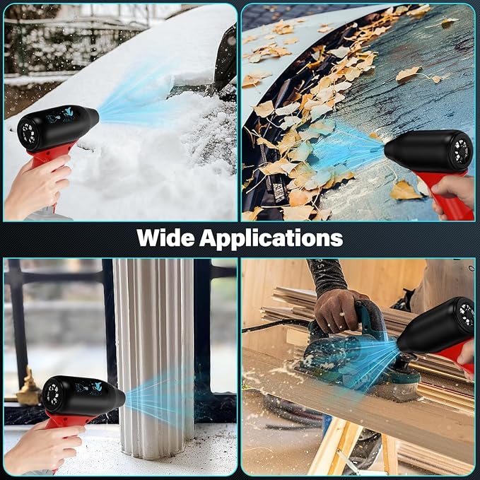 Portable Mini Turbo Jet Blower for Milwaukee M12 12V Battery, 4-Speed Wireless High Speed Handheld Fan, for Computer Key Board Cleaning,Hair Drying,Camping,Outdoors