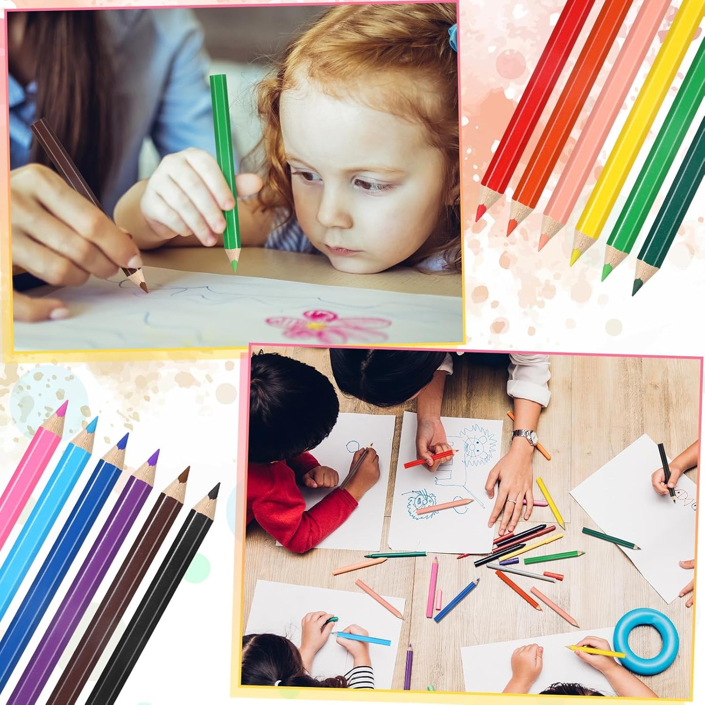 144 Pcs / 12 Boxes Mini Drawing Class Colored Pencils Bulk for Kid 3.5 Inch Back to School Supplies Portable Short Fat Per Set 12 Different Color with Sharpener Eraser Coloring Pencils