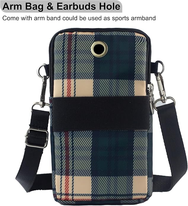 Small Crossbody Bag for Women - Mini Phone Purses with Crossbody Strap and Wallet - Nylon Arm Bag