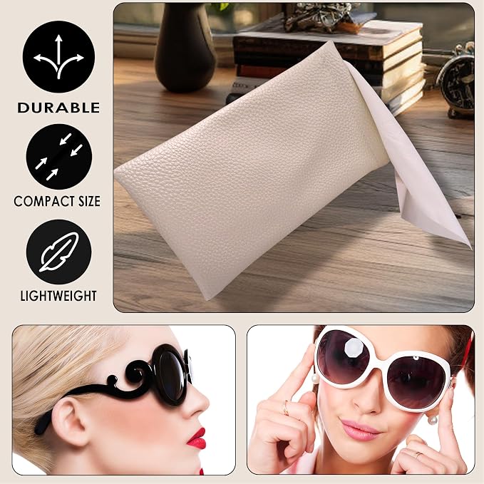 Soft Sunglasses case | Large Glasses Case Holder - Eyeglass Pouch Squeeze Top | Glasses pouch Lightweight Extra Layers