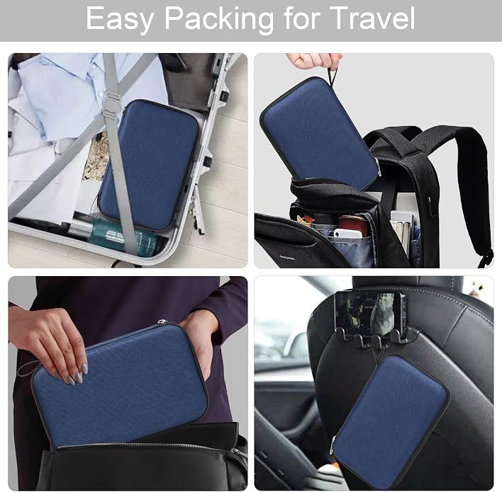 Bukere Travel Sunglasses Organizer Case Adjustable Slot For Multiple Eyeglasses Hard-shell Portable Storage Box for Men Women