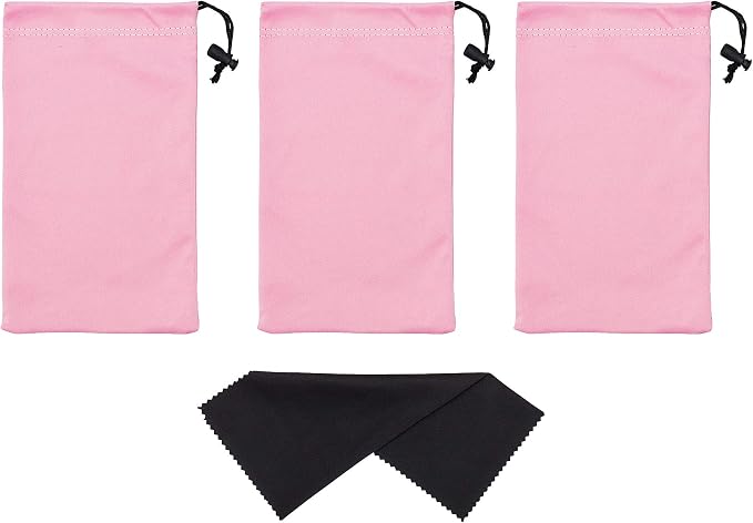 Mamlyn Premium Quality Microfiber Sunglasses Pouch With Spring Fastener