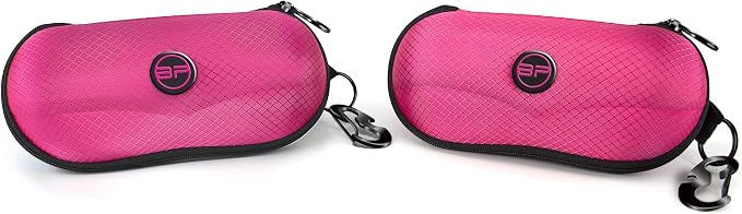 BLUPOND Sunglasses Case Semi Hard EVA Shell with Metal Hanging Hook Belt Clip Sun Glasses Storage