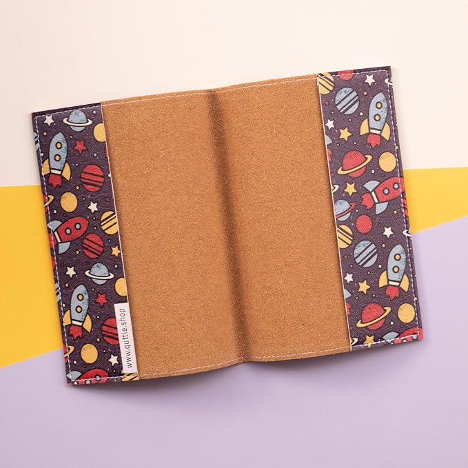 Passport Cover for Kids, Women and Men, Cute Travel Passport Holder (Dark Space)