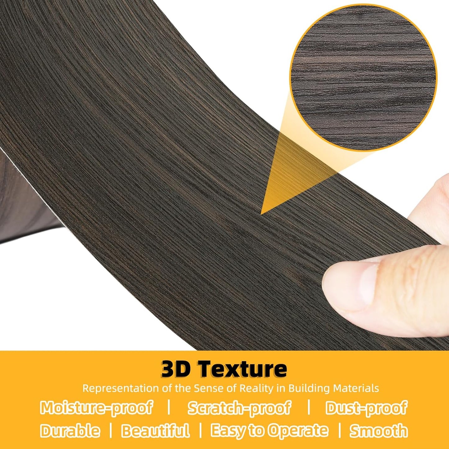 GSCIT Club Wood Grain Repair Tape, 2.4 inch X 100ft Self Adhesive Black Walnut Grain Repair Patch for Tables, Chairs, Baseboards, Doors, Windows, Floors, Handicraft DIY.