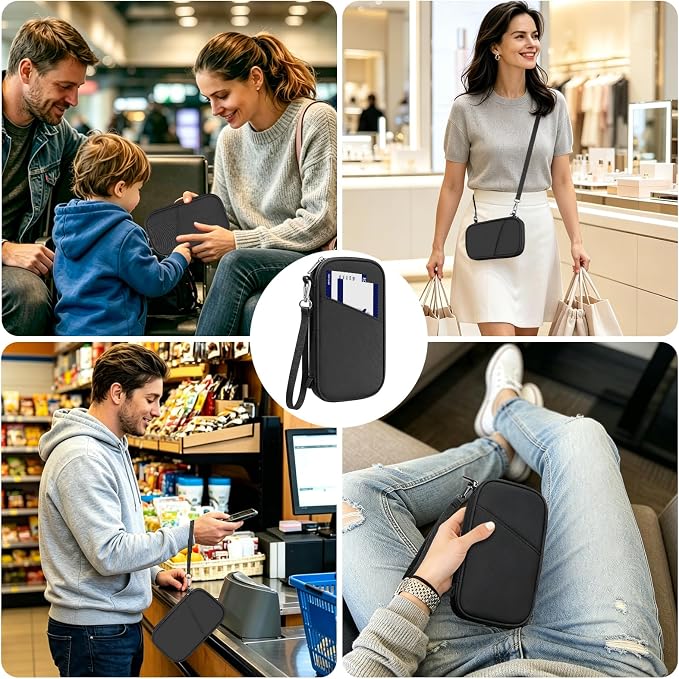Slim Family Passport Holder for Travel, Travel Wallet | Durable nylon, RFID blocking, passport holder for travel family, eco-friendly