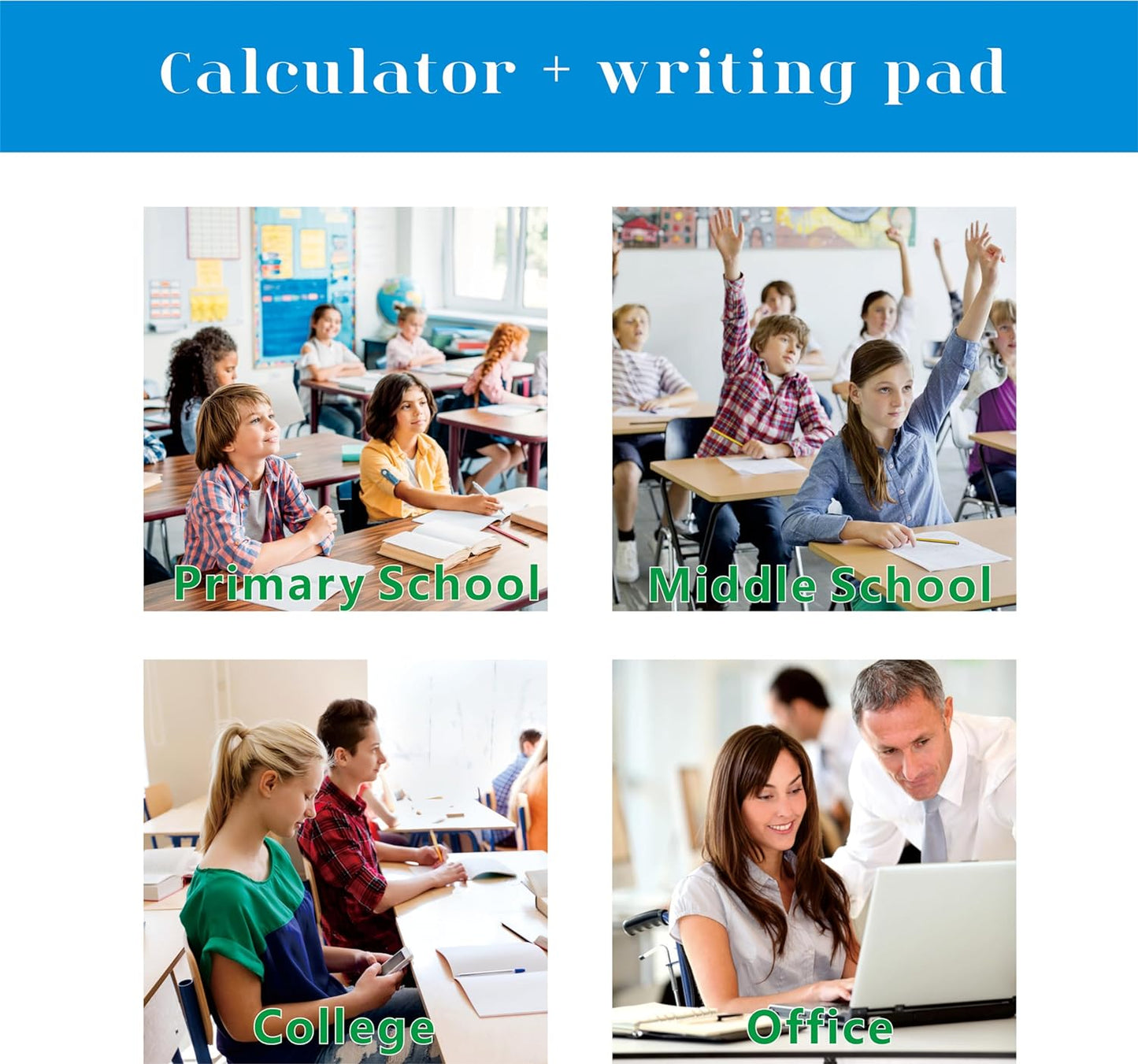 Scientific Calculators for College Students, IPepul Pink Desktop Math Solar Calculator with Notepad,991EX Type-C Rechargeable 552 Functions, School Supplies for Middle High School and Students(Pink)