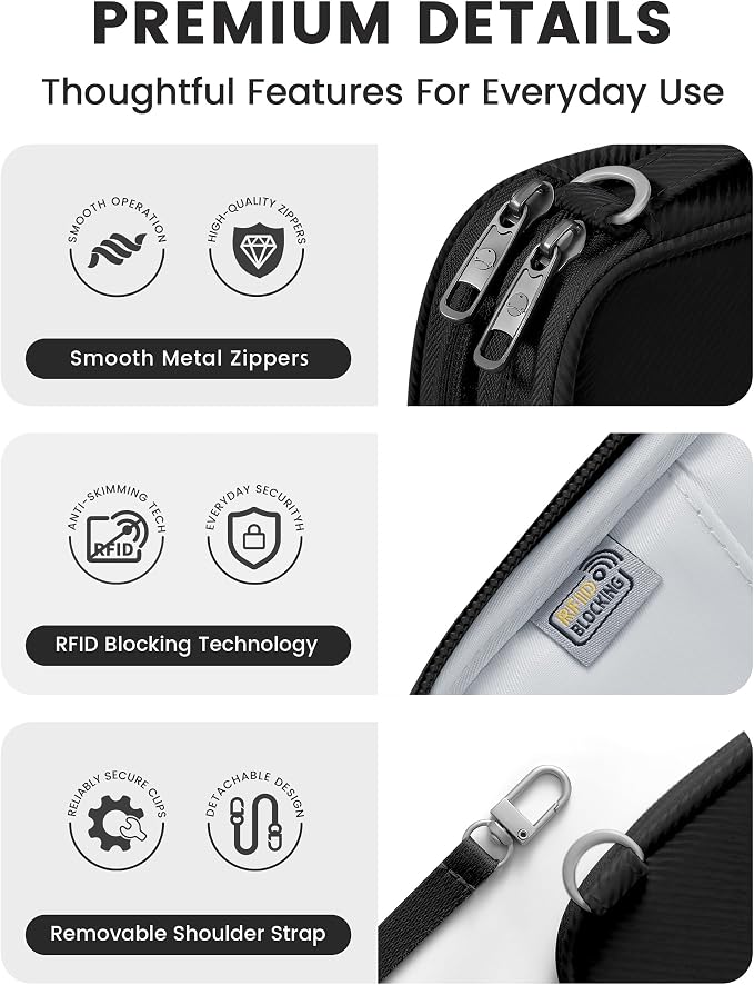 Travelkin Passport Holder For Travel Family, RFID Blocking Passport Wallet | 2-in-1 Travel Organizer, Women Men, Travel document holder, Credit Cards, Cash, Electronic Essentials, Shoulder carry