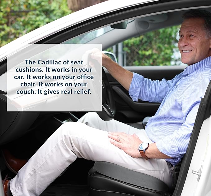 ComfiLife Premium Gel & Memory Foam Seat Cushion – Doctor Recommended Office Chair Cushion, Car Seat Cushion – Chair Cushions for Back & Sciatica Pain Relief – Seat Cushions for Office Desk (Charcoal)