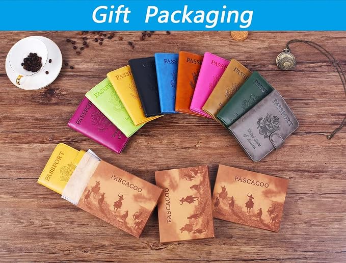 Airtag Passport Holder Cover Wallet RFID Blocking Leather Case Travel Essentials Luggage Accessories Travel Must Have(118#Grey)