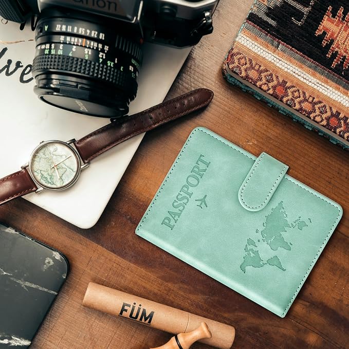Passport Holder for Travel Women and Men RFID Passport Holder with Card Slots Holder Passport Case Passport cover Passport Wallet Travel Essentials and Accessories