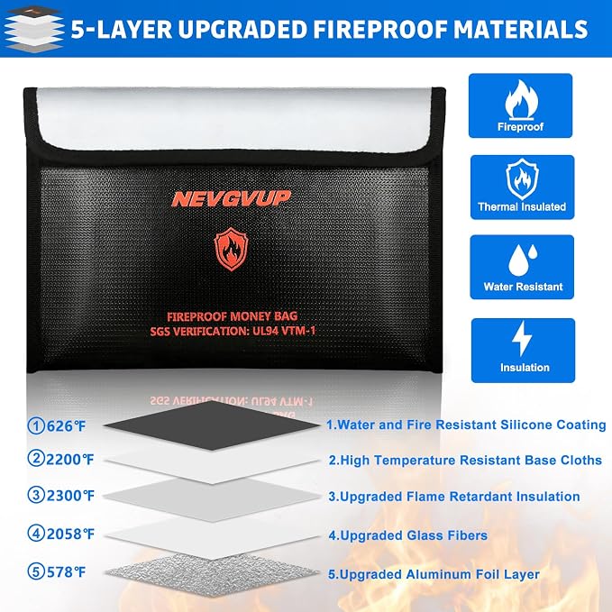 Diversion Book Safe with 4200°F Fireproof Money Bag and Combination Lock, 10.5" x 7.9" x 2.5" Fake Book Hidden Storage Safe, Hollow Secret Portable Metal Storage Box for Cash, Valuables