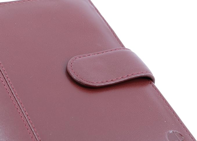 Genuine Sheep Leather Smart Family Size Passport Travel Wallet/Holder (ruby woo)