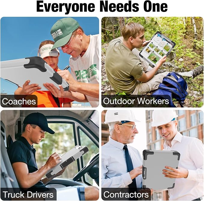 Sooez Toughest Clipboard with Storage, Internal Pen Pouch Included, Letter/ A4 Size, Shockproof Heavy Duty Plastic Clip Boards 8.5x11”, High Capacity Clipboards Box Case for Contractor Trucker Driver