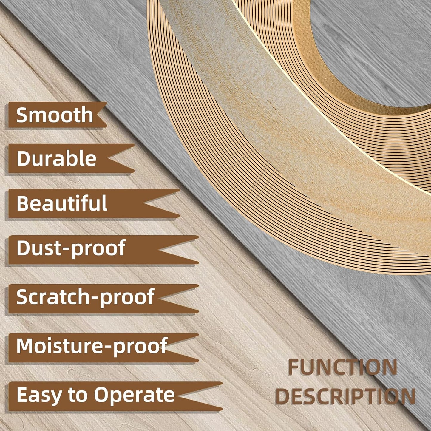 GSCIT Club Birch Edge Banding, 2 inch x 25ft roll of Veneer Edge Banding Preglued Flexible, Real Wood Tape Banding