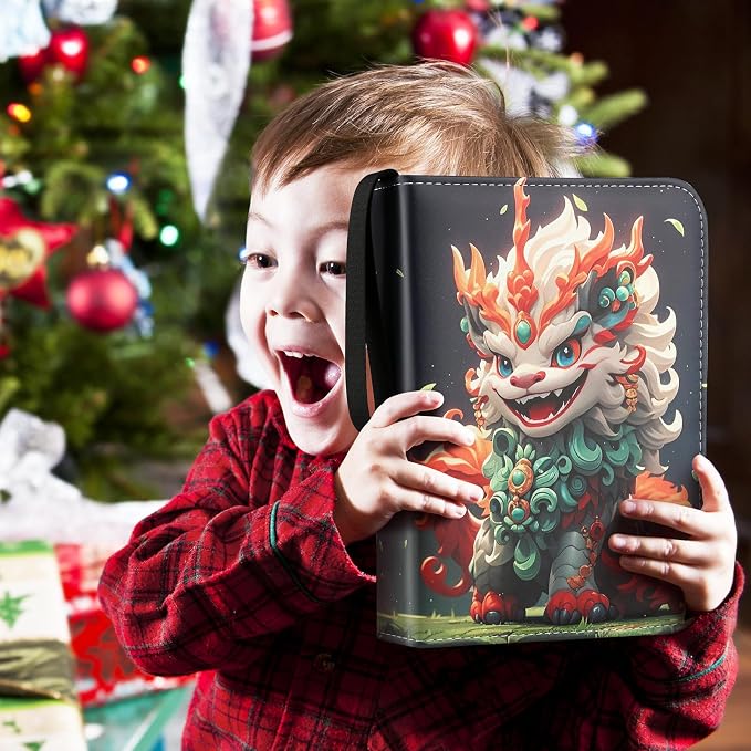 Card Binder 4-pocket,400 Pockets Trading Card Holder Album Book Case for TCG Cards Collection Sports Trading Cards Collector Album for Boys Girls Toys Gift Green