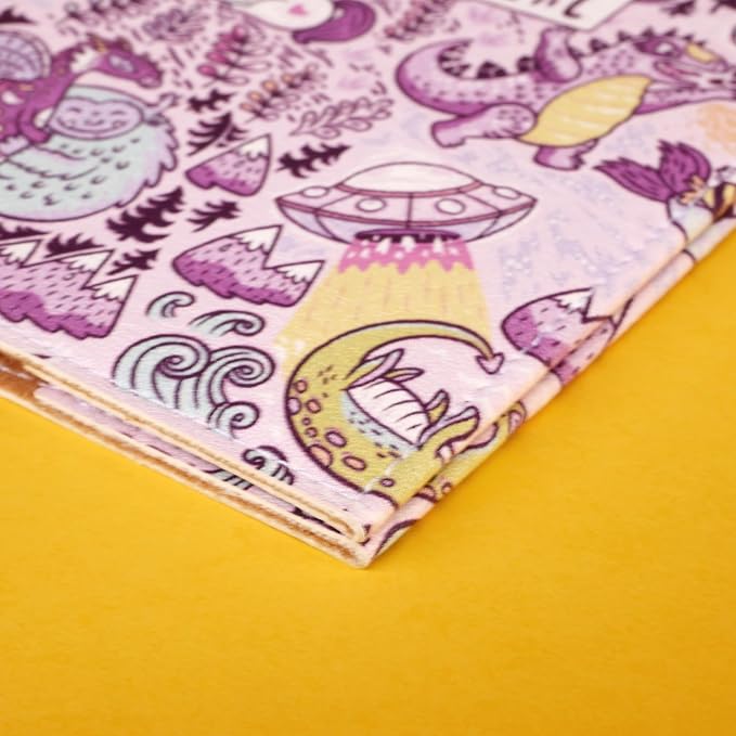 Passport Cover for Kids, Women and Men, Cute Travel Passport Holder (Dragon Yeti Pattern)