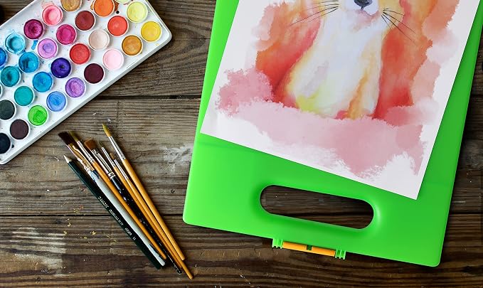 Dexas Clipcase Storage Clipboard with Handle, Lime Green