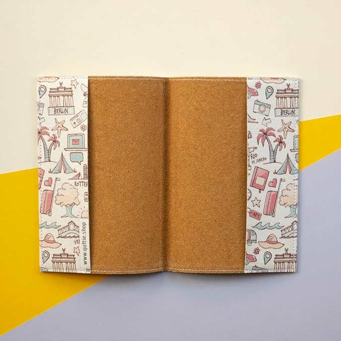 Passport Cover for Kids, Women and Men, Cute Travel Passport Holder (Light Travel Pattern)