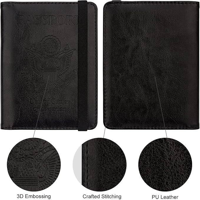WALNEW Passport Holder for Travel, RFID Passport Wallet, Travel Essentials